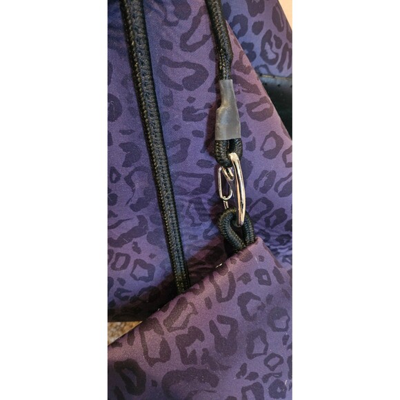 The Marissa Neoprene Purple and Black Tote W/Small Bag - Picture 4 of 12